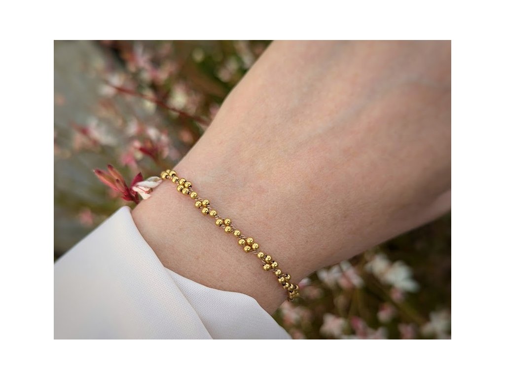 Hedvábný náramek bubbles II