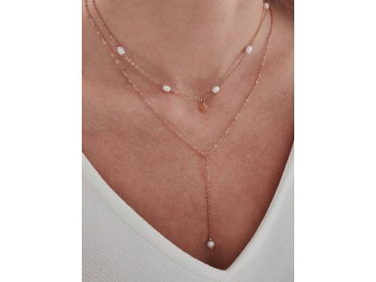 Řetízek s visící perlou