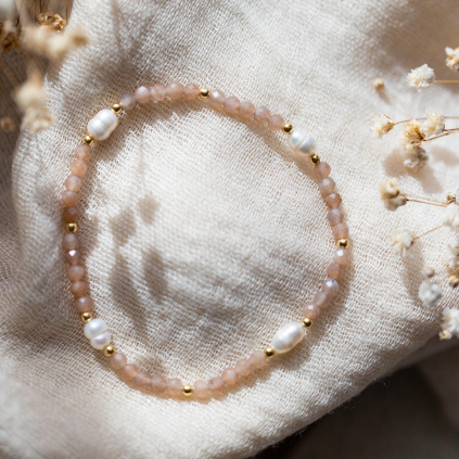 sperky z prirodniho slunecniho kamene naramek s perlami 3