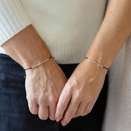 parove naramky morseovka stribro 1