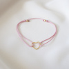 provazkovy naramek obrysove srdce pozlacena ocel