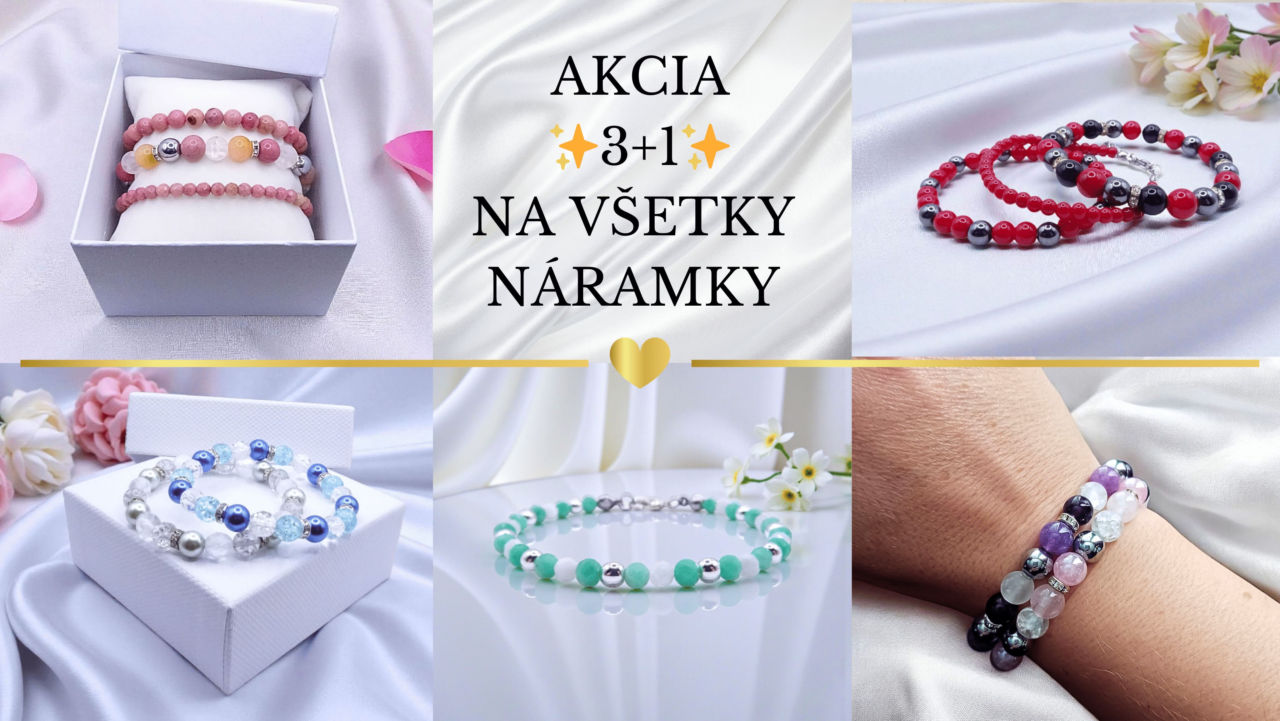Akcia na všetky náramky 3+1 zdarma