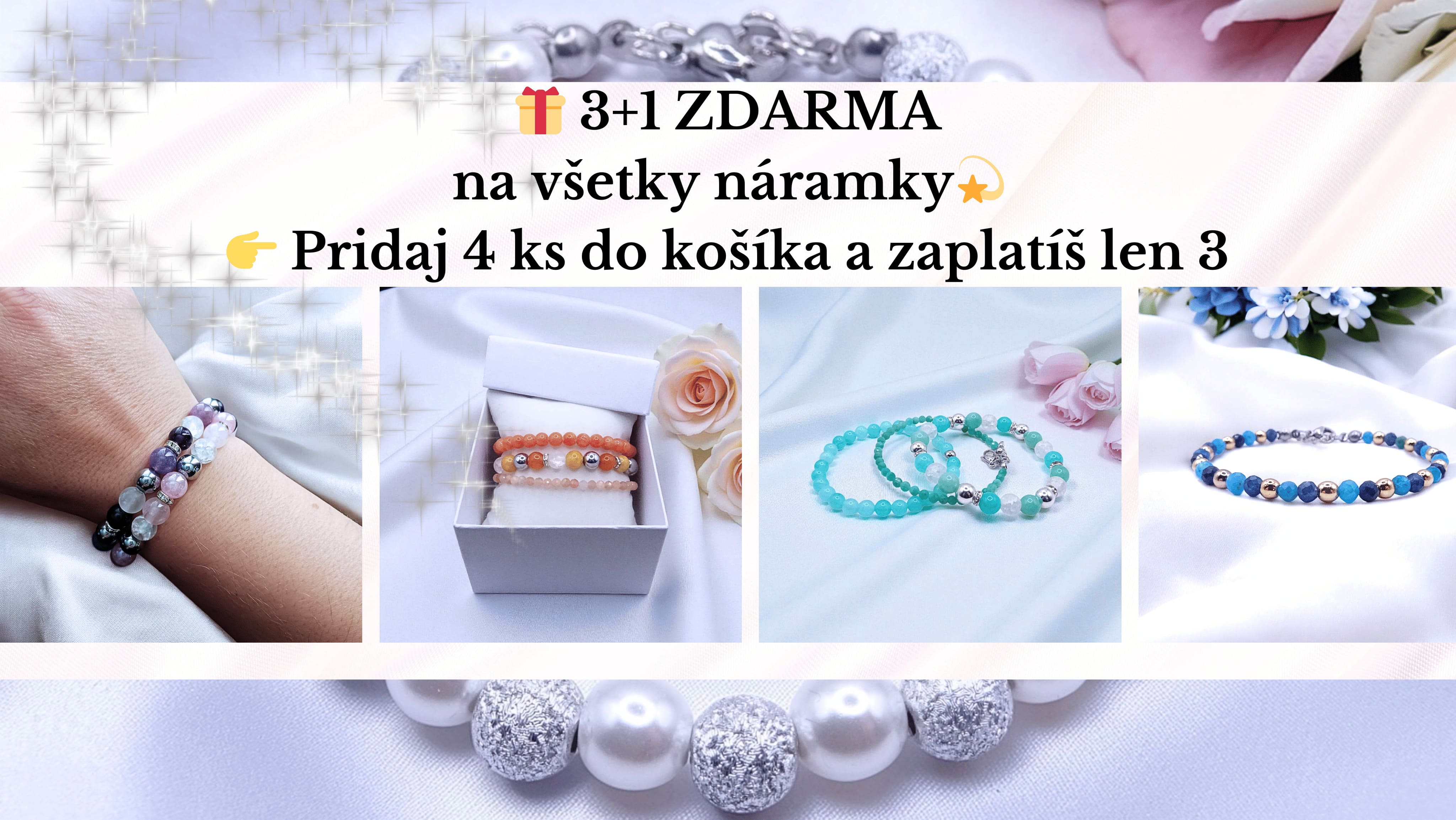 Akcia na všetky náramky 3+1 zdarma