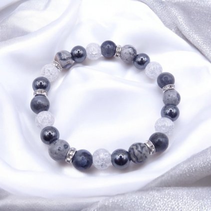 labradorit, jaspis, hematit, kristal