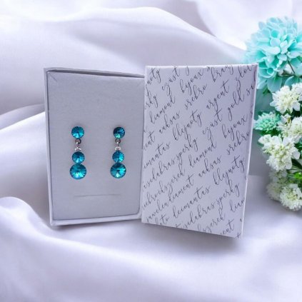 visící náušnice swarovski zelené