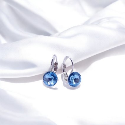 náušnice swarovski modre