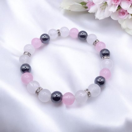 jadeit, kristal, hematit