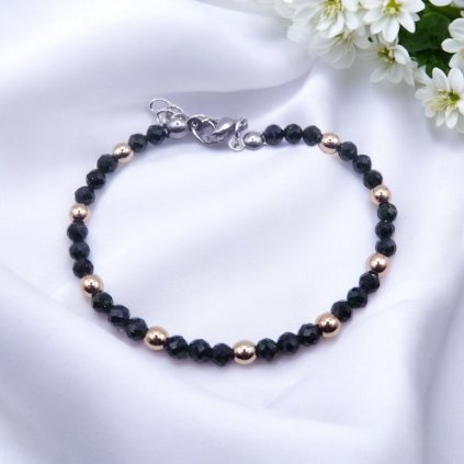 Minerální náramek dámský - Zelený pískovec + Hematit