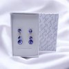visící náušnice swarovski fialové