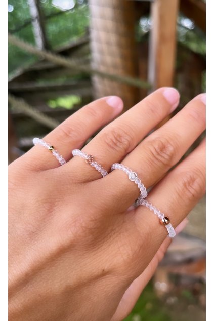 Dámský prstýnek z minerálů - Křišťál 2,3 mm
