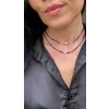 Dámský náhrdelník z minerálů - Granát 3 mm, Spinel3 mm, Hematit 2 mm, Říční perla 5-6 mm (obrázek číslo 2.)
