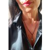 Dámský náhrdelník  z minerálů - Spinel, Granát, 3 mm,  Andělská křídla