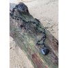 Dámský náhrdelník z minerálů - Láva, Hematit 4 mm, Srdičko Obsidián