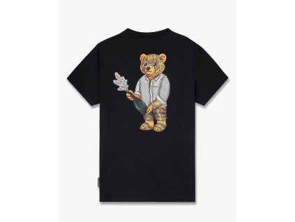 1Backprint T Shirt with Box Design Filou CXIV black back