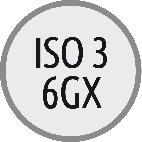 Thread tolerance: ISO 3 - 6GX