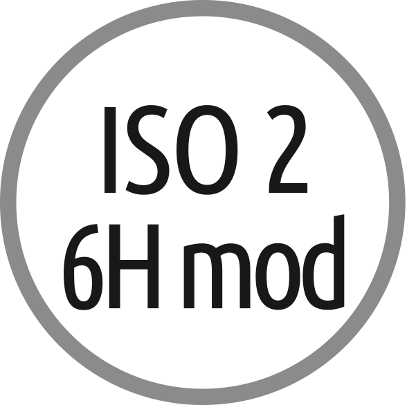 Thread tolerance: ISO 2 - 6H mod