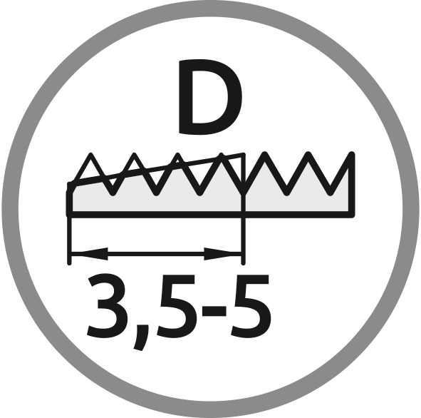 řezný kužel D: Délka 3,5-5 stoupání