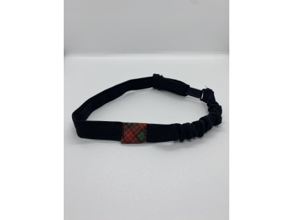 Elastický pásek s tartanovým vzorem