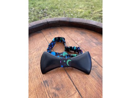 Černý motýlek noční obloha