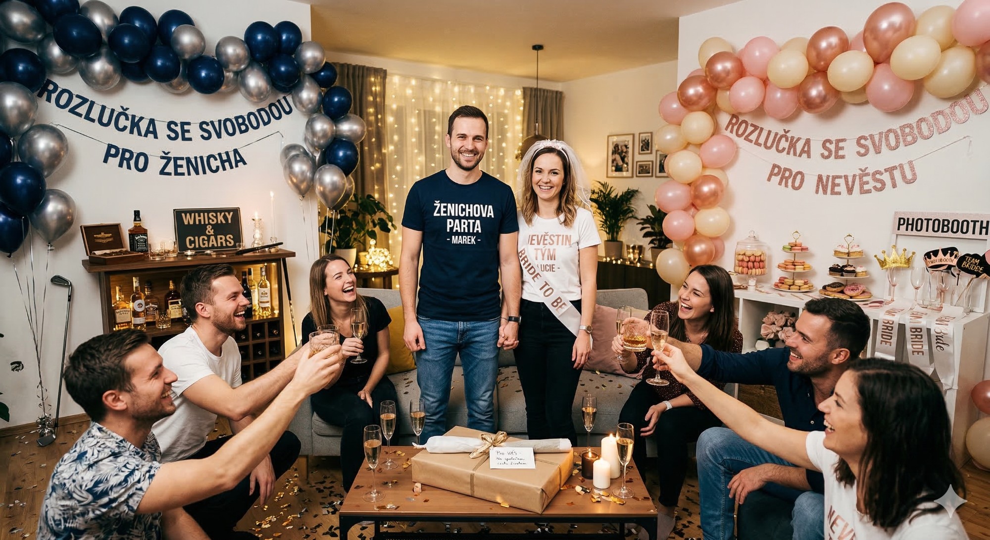 Rozlučka se svobodou z pohodlí domova + 15 nápadů na stylovou party