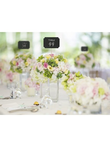 Tabulky na číslování stolů – svatební dekorace