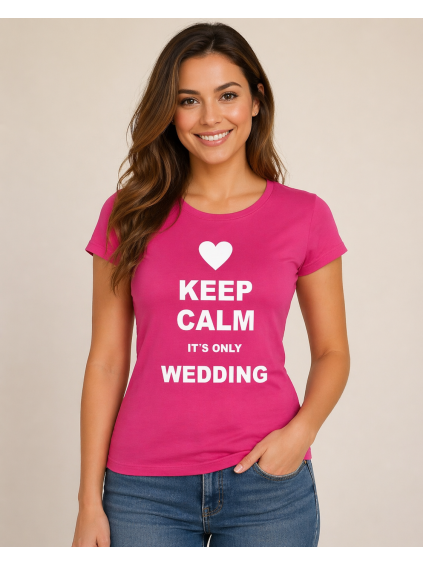 Dámské tričko Keep calm purpurová