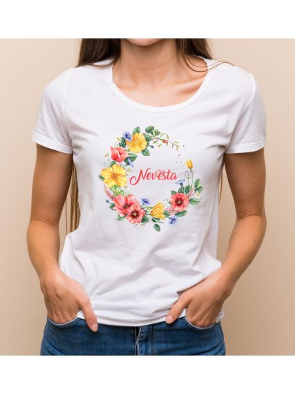 Květinové tričko vlčí máky - Nevěsta