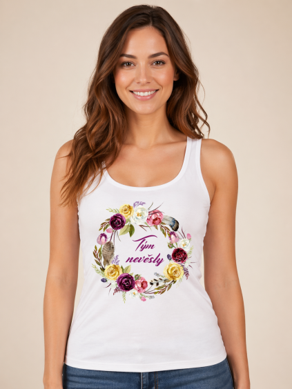 Tílko boho věneček Tým nevěsty