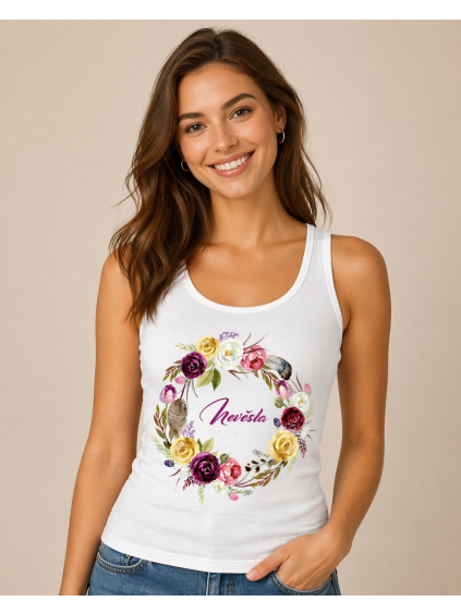 Tílko boho věneček Nevěsta