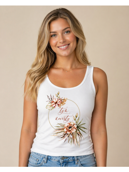 Tílko béžový věneček Tým nevěsty