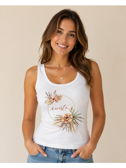 Tílko béžový věneček Nevěsta