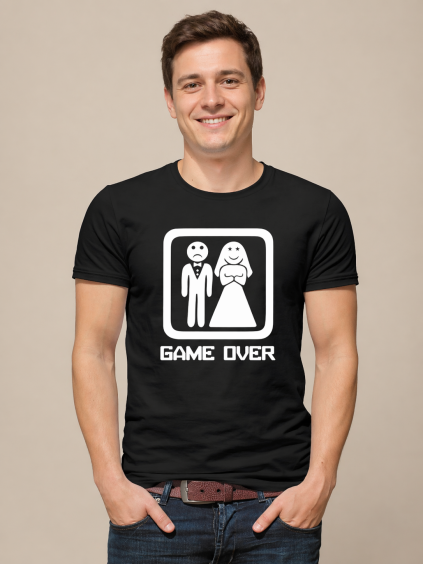 Pánské tričko Game over černé