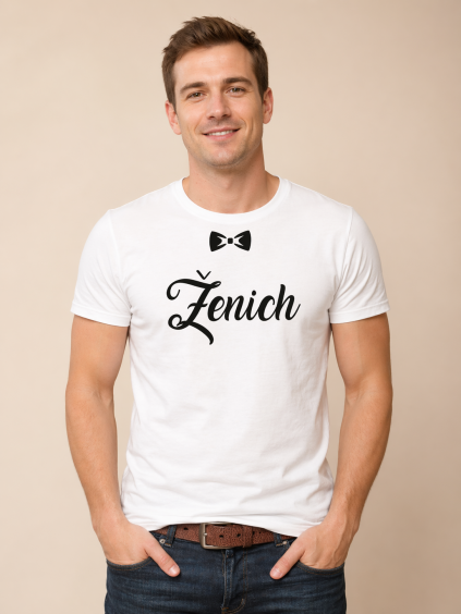 Pánské tričko Ženich motýlek