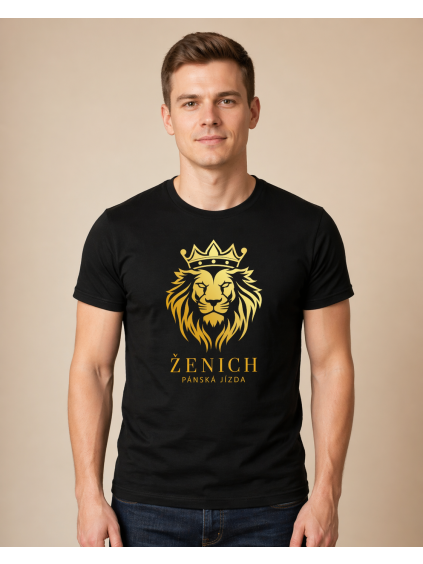 Pánské tričko Ženich lev