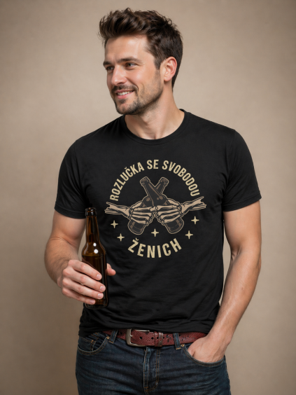 Pánské tričko Ženich skeleton