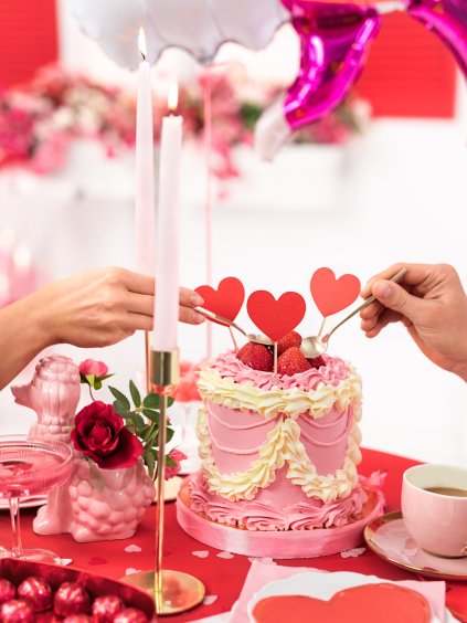 Dekorace do muffinek srdce 11 cm | Valentýn