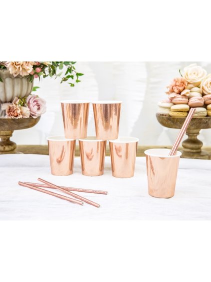 Party kelímky rosegold – elegantní kelímky na oslavu