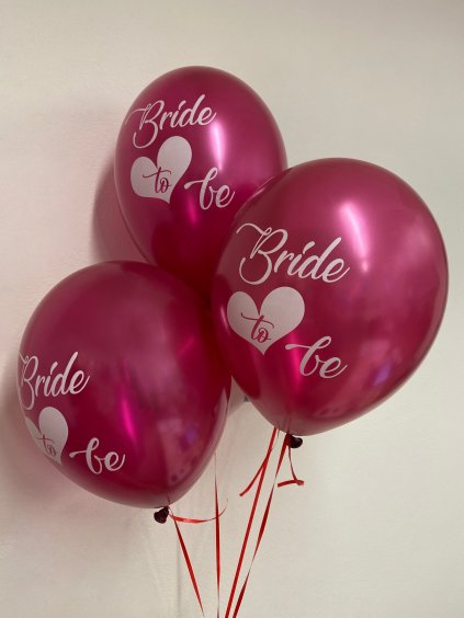 Balonky Bride to Be – fuchsiové, 10 ks