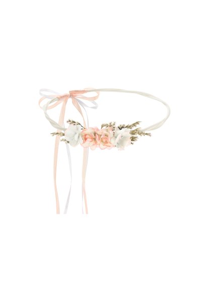 Čelenka s meruňkovými květy pro nevěstu na rozlučku