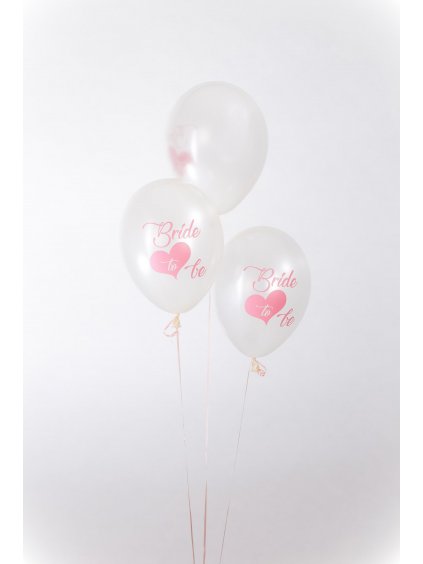 10 ks balónků Bride to be - perleťové