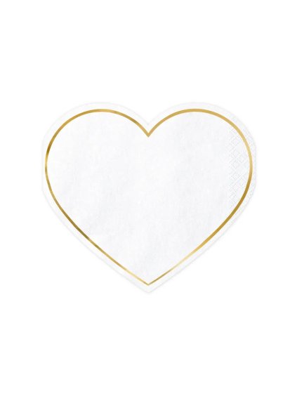 Ubrousky srdce – svatební papírové ubrousky
