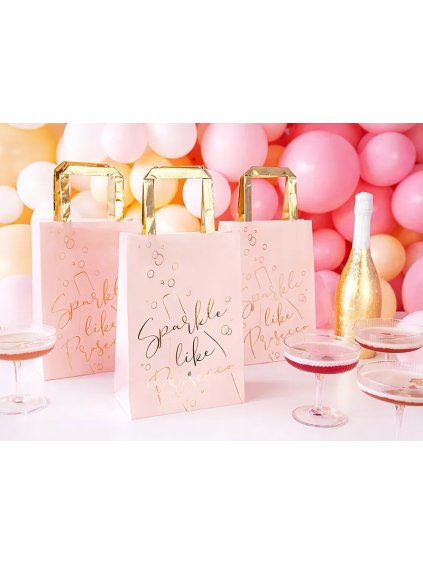 Dárková taštička s motivem prosecca na drobné dárečky