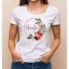 Květinové tričko akvarelový věneček - Nevěsta