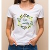 Květinové tričko zelený věneček - Tým nevěsty