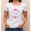 Květinové tričko růžový věneček - Nevěsta