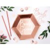 Rosegold talířky Bride Squad – na rozlučku se svobodou
