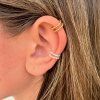 Ear cuff bublinky dvojitý stříbro pozlacené