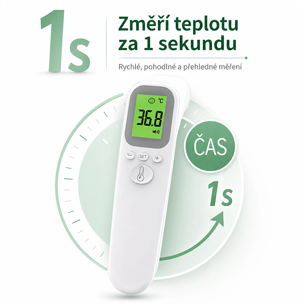 Použití bezkontaktního digitálního teploměru