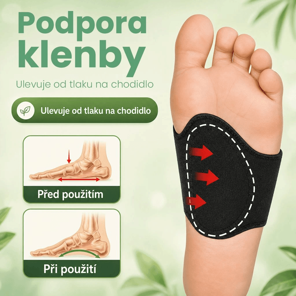 Ortopedické polštářky pro podporu klenby chodidla