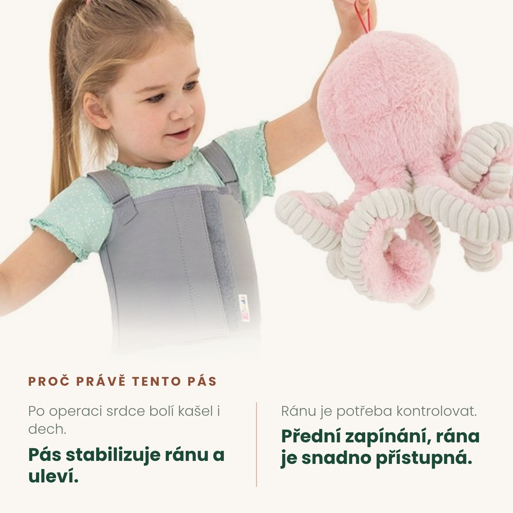 Dětský hrudní pás po operaci REH4MAT OT-16 – stabilizuje ránu po operaci